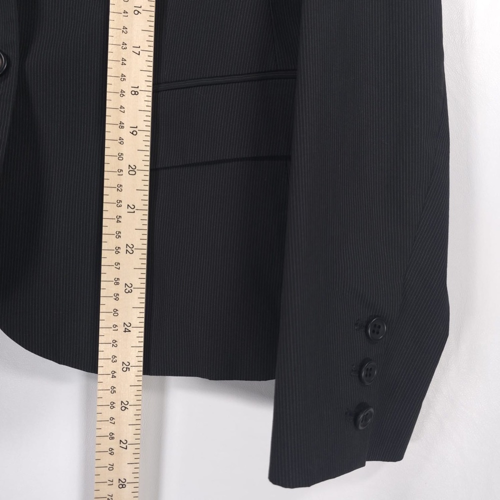 Theory PinStripe Suit Blazer Jacket Stretch Size 10 Cotton USA MADE 80474188 - Picture 6 of 15